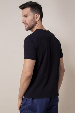 Camiseta Adulto Careca Regular Fit Preta com Bordado no Peito - Image 2