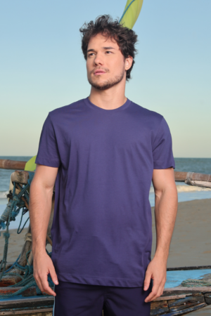 Camiseta Adulto Pima Marinho com Bordado