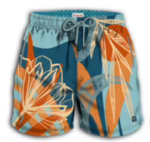 Short Voley Infantil Cápsula Artística Folhagem Laranja - Image 2